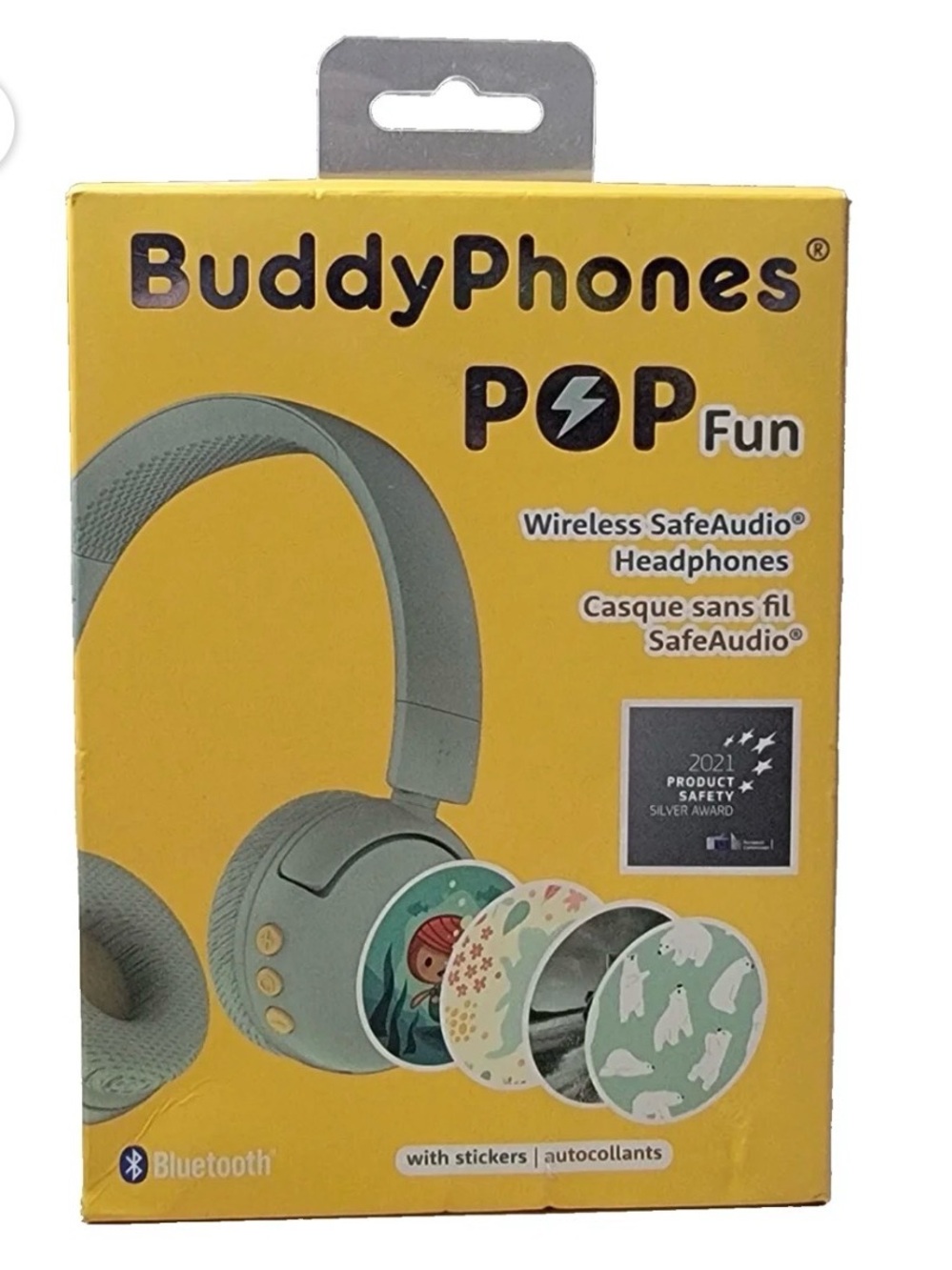BuddyPhones POP Fun Wireless Kids Headphones - Mint Green